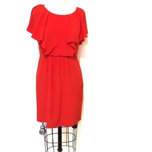 0230 Ali to fire red silk dress sz 8